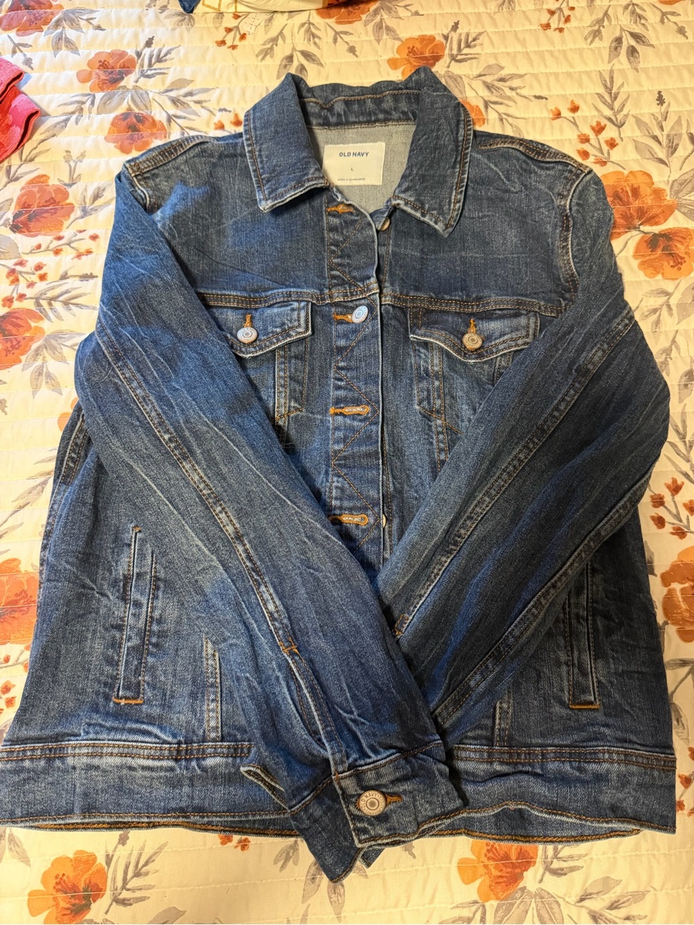Old Navy Classic Dark Blue Denim Trucker Jacket
